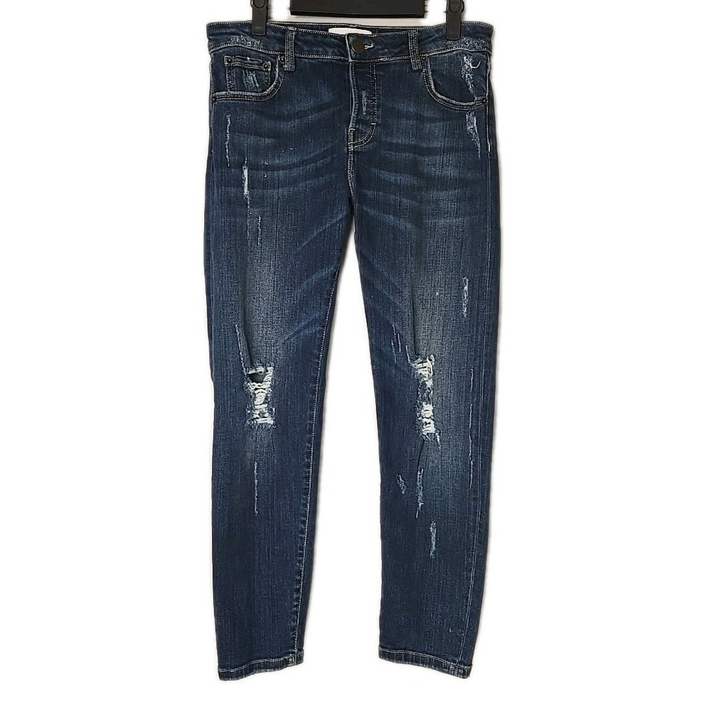 Etienne Marcel Destroyed Denim Button Fly Women's Jeans‎ Size 27
